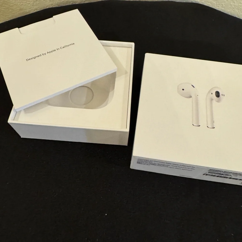 Apple iPhone and AirPod boxes. Also have Apple TV and Apple Pencil box.